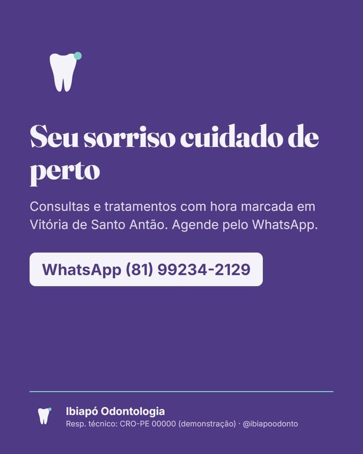 Post: seu sorriso cuidado de perto
